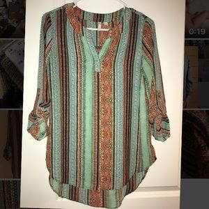 Cato tribal printed blouse